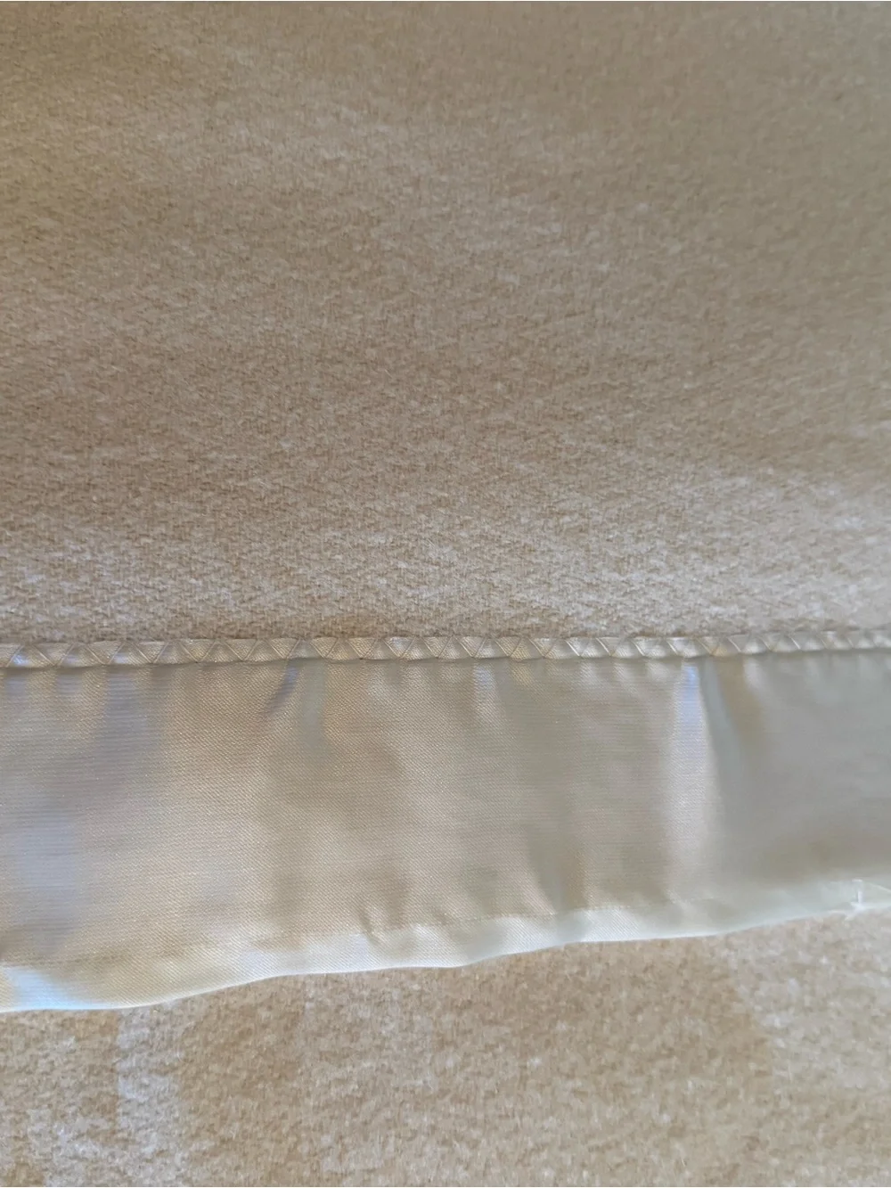 Vintage Faribault Woolen Mill Melbourne 100% Merino Wool Queen Blanket - Cream